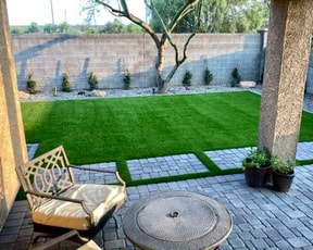 beautiful artificial turf lawn in Chandler, AZ