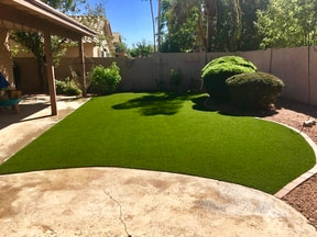 synthetic grass installation after photo